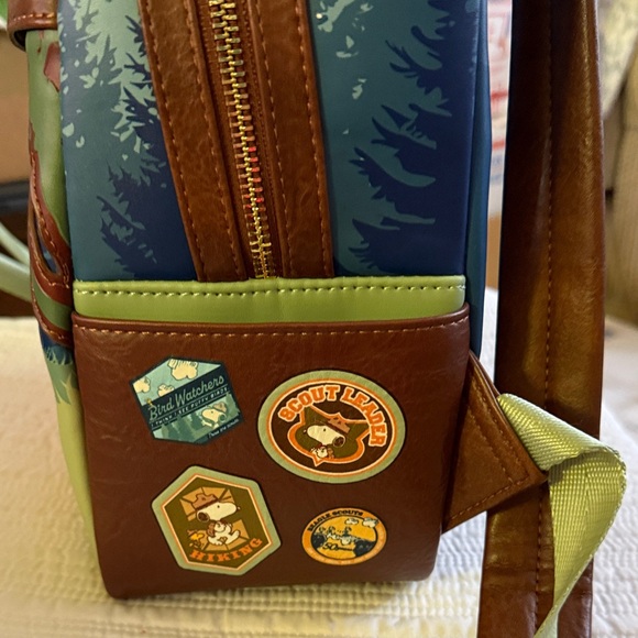 Loungefly Peanuts Backpack with Snoopy Camping Scene - Picture 5 of 7